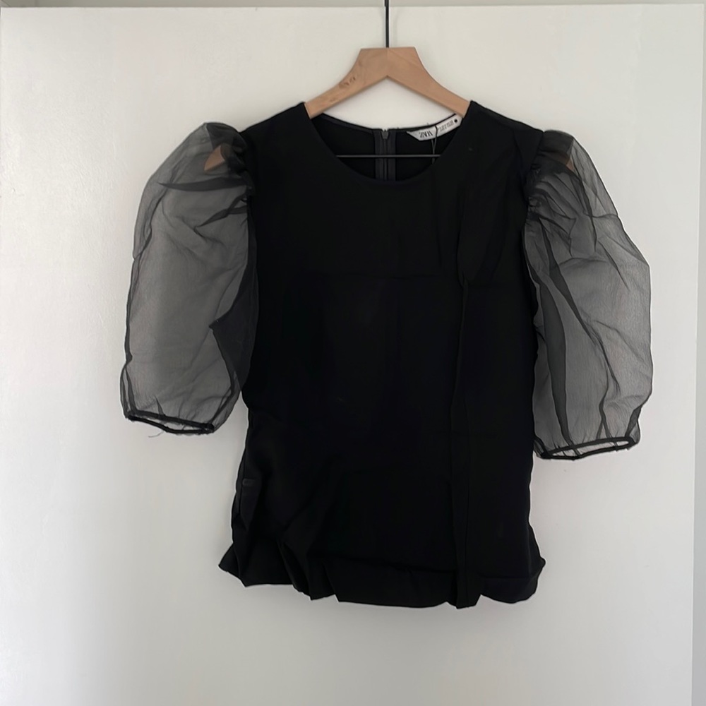Zara Tank Top with Mesh Sleeves
